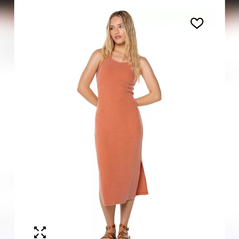 Roxy City Lights Sleeveless Midi Dress Large